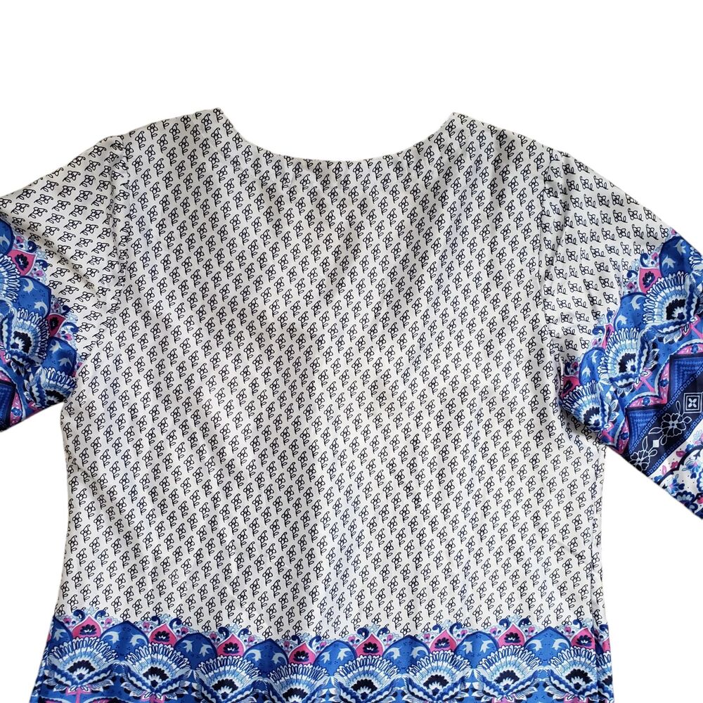 Soft Surroundings Tunic Blouse Small Satin Tassel 3/4 Sleeve Top Boho - Picture 11 of 11